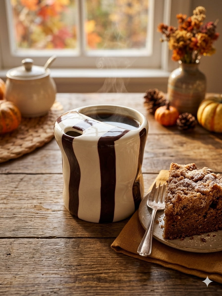 Striped Ceramic Coffee Mug