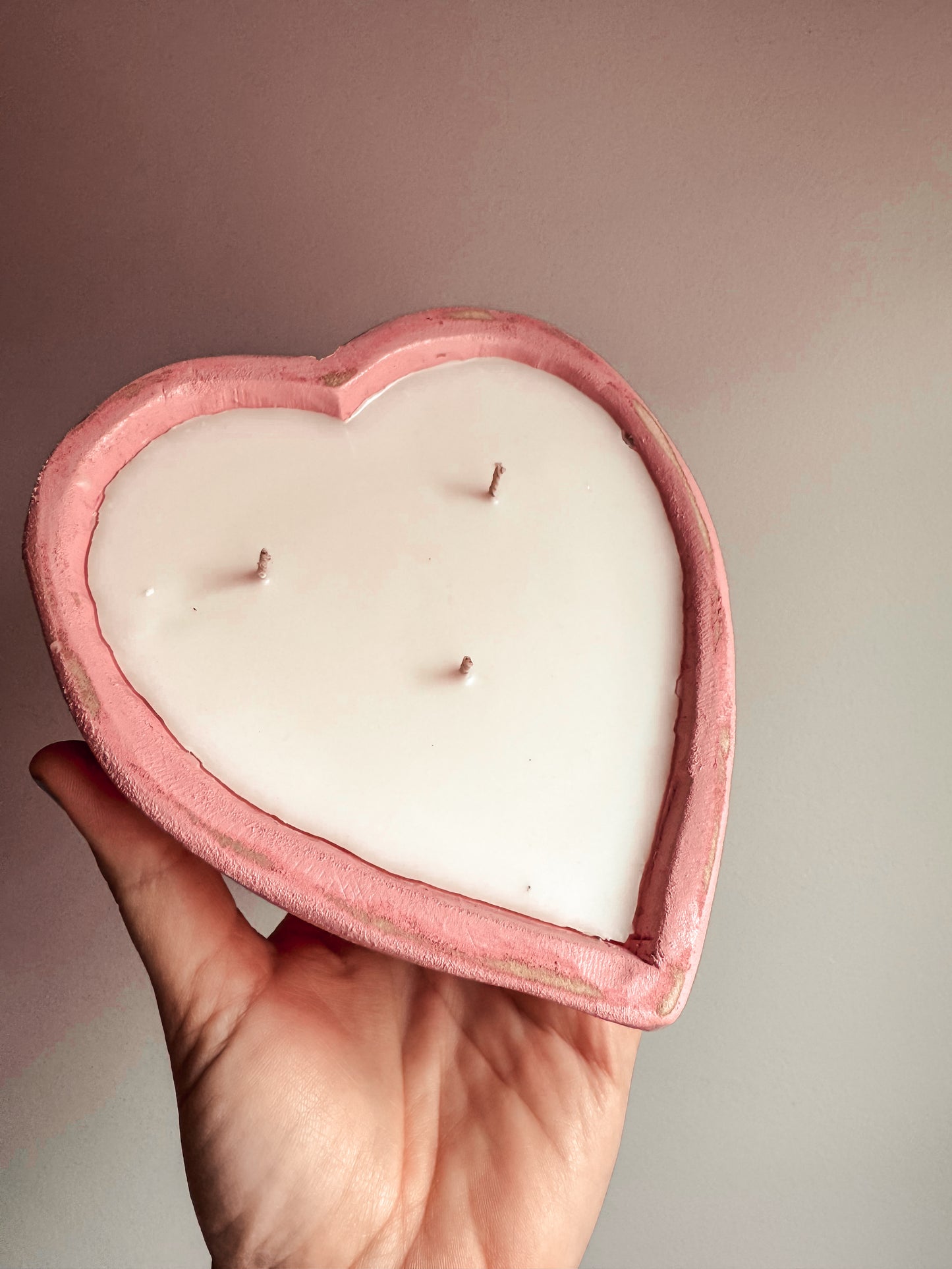 Heart Dough Bowl Candle