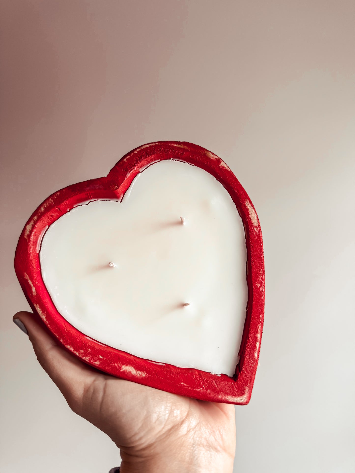 Heart Dough Bowl Candle